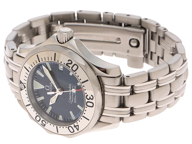 OMEGA　オメガ　シーマスター300m　2283.80　ステンレス　ブルー　女性用クオーツ時計【473】