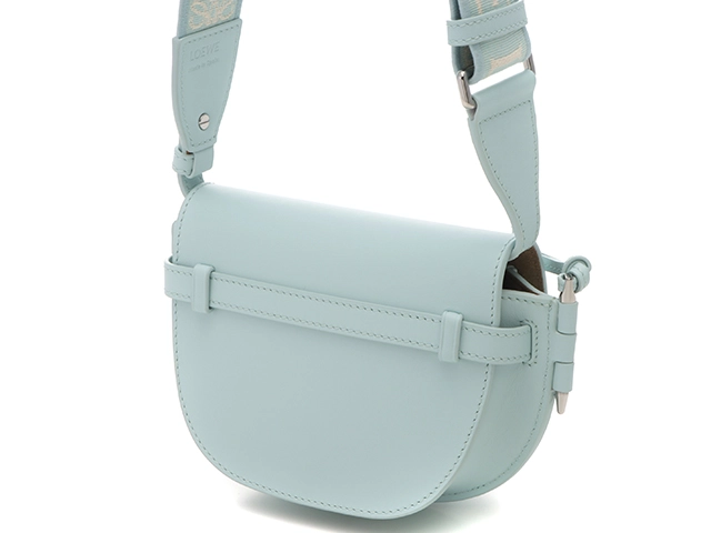 LOEWE　ロエベ　ゲートデュアルバッグミニ　ブルーアイスバーグ　カーフ　ジャカード　【472】
