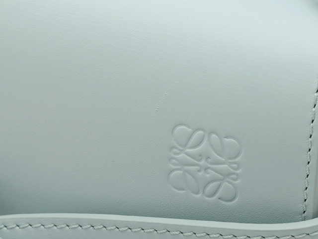 LOEWE　ロエベ　ゲートデュアルバッグミニ　ブルーアイスバーグ　カーフ　ジャカード　【472】