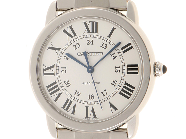 Cartier カルティエ 腕時計 ロンド ソロ ドゥ カルティエ LM WSRN0012 スティール シルバー文字盤 自動巻き  2020年正規品【472】SJ