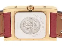HERMES　エルメス　メドール　X刻印　レディース　GP/革　ホワイト文字盤【436】2148103644924