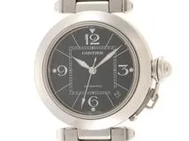 Cartier　カルティエ　パシャC　W31076M7　自動巻き　ステンレス　ブラック　【432】　2148103644979