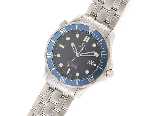 OMEGA　オメガ　シーマスター300m　2221.80.00　ステンレス　ブルー　男性用クオーツ時計【473】