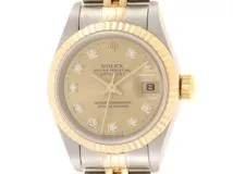 ROLEX　ロレックス W番　94年～95年代　デイトジャスト　レディース　ゴールド文字盤　10Pダイヤモンド　自動巻き　69173G　ステンレス/イエローゴールド【430】2148103645259