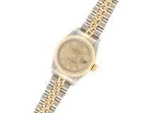 ROLEX　ロレックス W番　94年～95年代　デイトジャスト　レディース　ゴールド文字盤　10Pダイヤモンド　自動巻き　69173G　ステンレス/イエローゴールド【430】2148103645259