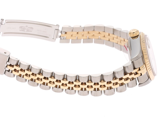 ROLEX　ロレックス W番　94年～95年代　デイトジャスト　レディース　ゴールド文字盤　10Pダイヤモンド　自動巻き　69173G　ステンレス/イエローゴールド【430】2148103645259