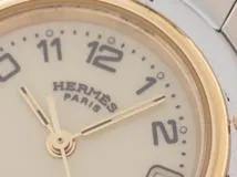 HERMES　エルメス　レディース　クオーツ　クリッパー　　アイボリー　CL4.220【431】2148103645914
