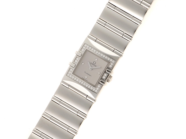 436オメガ　コンステレーション　クアドラ　クロノグラフ　ダイヤ　シェル　腕時計 OMEGA - 436オメガ コンステレーション クアドラ クロノグラフ ダイヤ