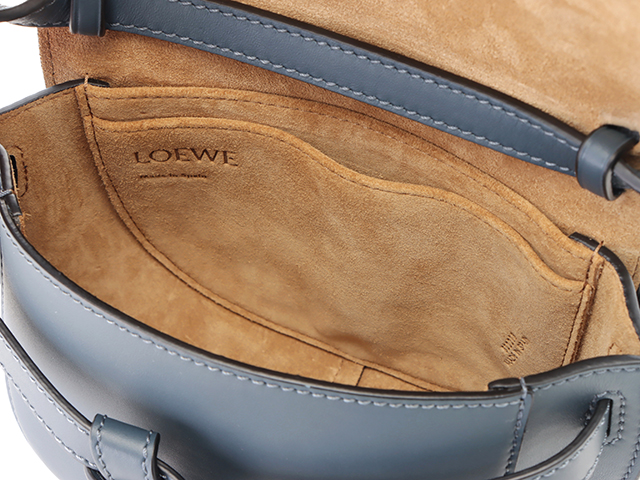 【LOEWE直営】セール！デュアル ゲート ONYX BLUE ロエベ Loewe ゲートデュアルバッグミニ オニキスブルー カーフ
