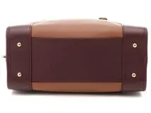 LOEWE　ロエベ　アマソナ28　トリコロール　ブラウン/ベージュ/ボルドー　レザー【433】