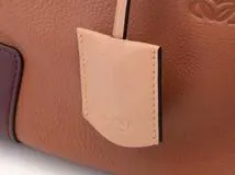 LOEWE　ロエベ　アマソナ28　トリコロール　ブラウン/ベージュ/ボルドー　レザー【433】