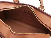 LOEWE　ロエベ　アマソナ28　トリコロール　ブラウン/ベージュ/ボルドー　レザー【433】