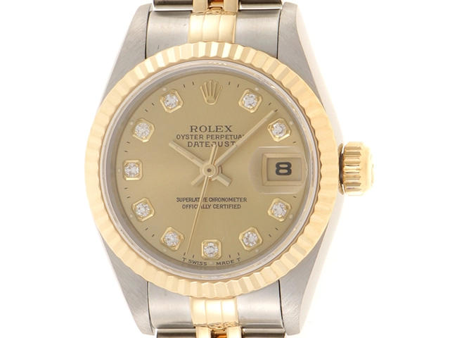 ROLEX 179173G シャンパ文字盤 ステンレス／K18イエローゴールド 自動巻【471】