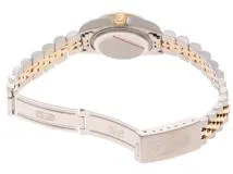ROLEX　ロレックス　デイトジャスト　69173G　YG/SS　ブラック/10PD　女性用自動巻時計【473】