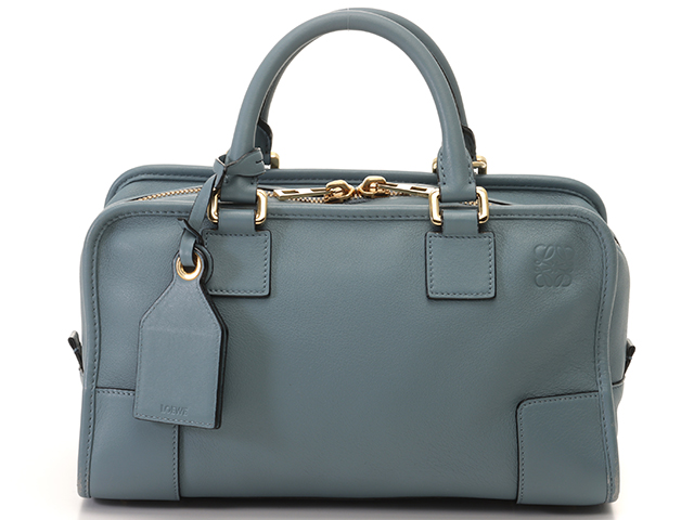 LOEWE　ロエベ　アマソナ２８　ブルー　グレー　レザー　352.30.N03　【431】2148103649189