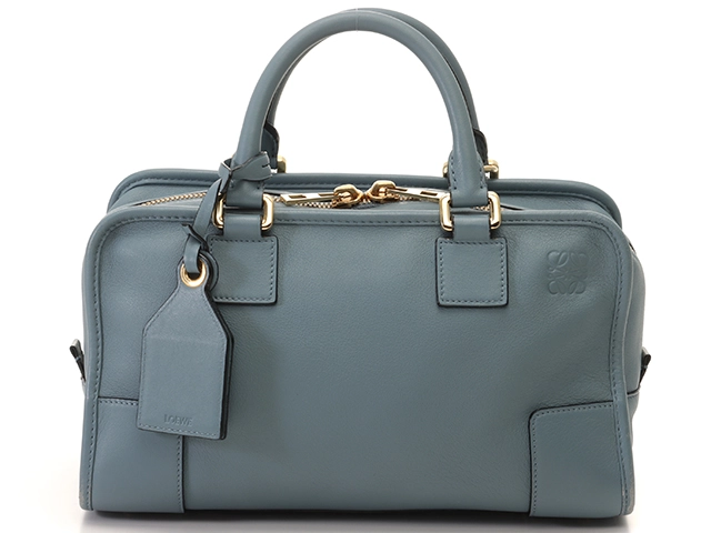 LOEWE ロエベ アマソナ２８ ブルー グレー レザー 352.30.N03 【431】2148103649189 の購入なら「質」の大黒屋（公式）