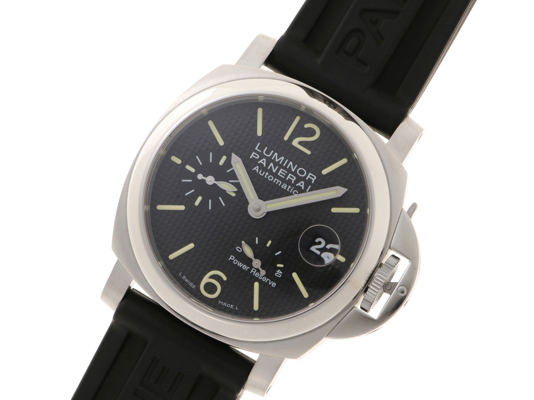 PANERAI パネライ PAM00241 ルミノール パワーリザーブ SS/ラバー ブラック文字盤 メンズ 腕時計（2148103649202）【200】C  の購入なら「質」の大黒屋（公式）