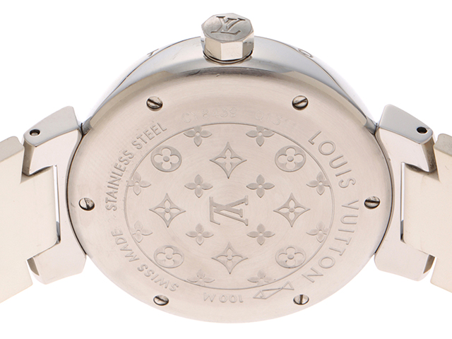 LOUIS VUITTON ルイ・ヴィトン 腕時計 女性用 タンブール Q1311 ブラウン ホワイト ステンレススチール ラバー 動作不調あり  2148103649288【430】 の購入なら「質」の大黒屋（公式）