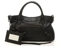 BALENCIAGA バレンシアガ ザ・ファースト ブラック レザー