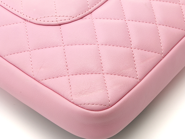 CHANEL シャネル カンボンライン ミディアムポシェット ピンク
