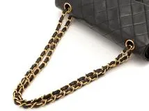 CHANEL　シャネル　マトラッセWフラップ23Wチェーンショルダー 　ブラック　GP 　ラムスキン　A01113　【471】2148103650123