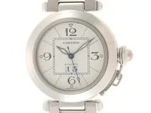 Cartier カルティエ　男女兼用 オートマチック　パシャC ビックデイト W31055M7　ホワイト文字盤 SS【472】HK