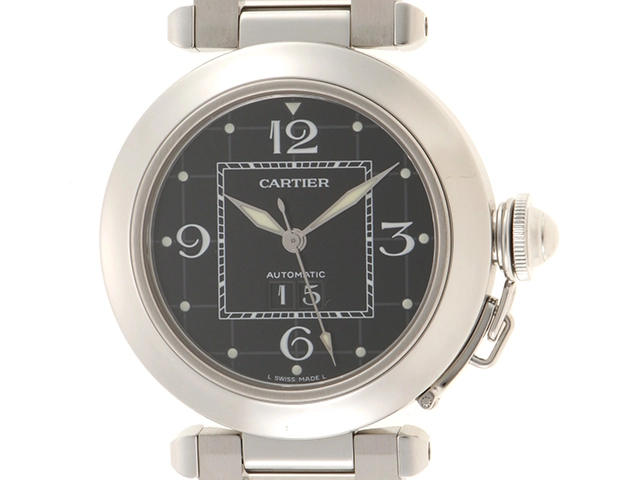 Cartier カルティエ メンズ時計 パシャＣ ビッグデイト W31053M7 自動巻き ブラック文字盤 ステンレス  【430】2148103651564 の購入なら「質」の大黒屋（公式）