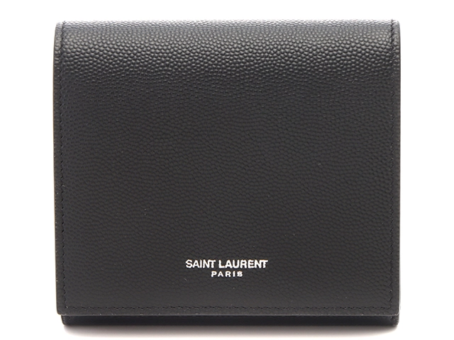 SAINT LAURENT サンローラン コンパクトウォレット 三つ折り ブラック ...