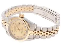 X番1991年頃 ROLEX ロレックス 腕時計 デイトジャスト26 69173G K18イエローゴールド/ステンレス シャンパン10Pダイヤモンド文字盤 自動巻き ジュビリー【472】SJ