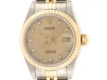 ROLEX 69173G 10Pダイヤモンドシャンパン彫りコンピューター文字盤 ステンレス／K18イエローゴールド 自動巻【471】