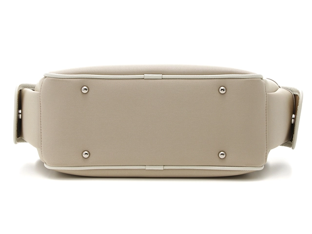 BURBERRY　バーバリー　チェックエ　ハンドバッグ　ベージュ　ホワイト　ナイロン　レザー　【431】2148103653063