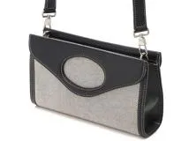 BURBERRY ポケットバッグ ブラック BURBERRY（バーバリー）の「ミニ トップステッチレザー ポケット