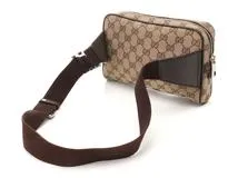 GUCCI　グッチ　GGウエストバッグ　ベージュ/ダークブラウン　キャンバス/スカーフ　449174　2148103653230【432】