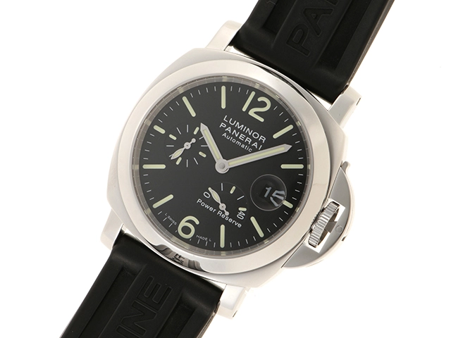 PANERAI パネライ 腕時計 ルミノール パワーリザーブ PAM00090 ブラック文字盤 ステンレス／ラバーベルト 自動巻 2007年並行品【472】SJ