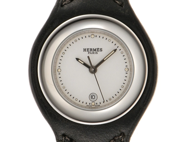 HERMES エルメス 時計 アーネ HA1.210 クオーツ レディース SS/革 ホワイト 2148103653506【207】  の購入なら「質」の大黒屋（公式）