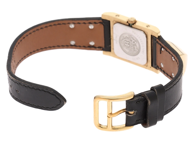 HERMES エルメス 時計 メドール ME1.201 GP/カワ クォーツ式 2148103653537 【437】