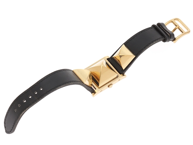 HERMES エルメス 時計 メドール ME1.201 GP/カワ クォーツ式 2148103653537 【437】