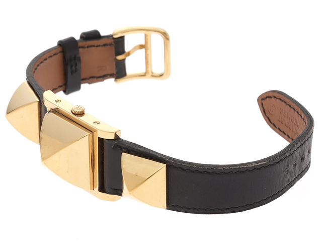 HERMES エルメス 時計 メドール ME1.201 GP/カワ クォーツ式 2148103653537 【437】
