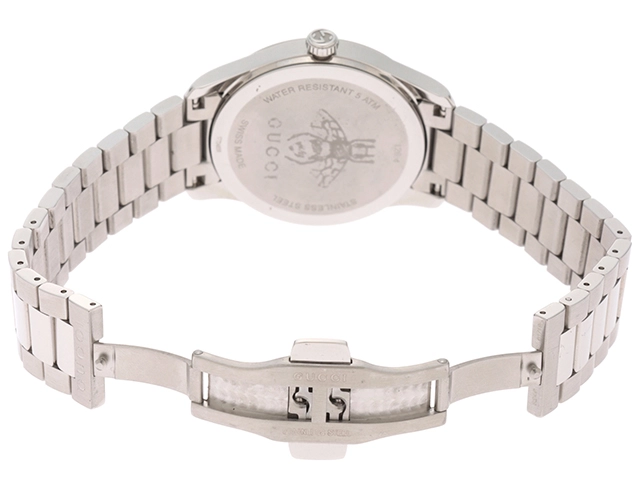 GUCCI　グッチ　Gタイムレス　腕時計　126.4 YA1264126　ステンレススチール　クォーツ　シルバー文字盤　メンズ　2148103653742　【205】