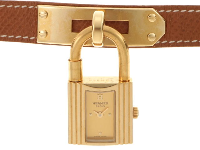 HERMES エルメス ケリーウォッチ KE1.201 GP/レザー シャンパン ○Z刻印 クォーツ 【460】2148103653858  の購入なら「質」の大黒屋（公式）