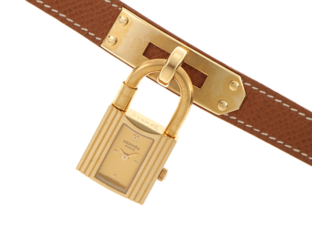 HERMES エルメス ケリーウォッチ KE1.201 GP/レザー シャンパン ○Z刻印 クォーツ 【460】2148103653858  の購入なら「質」の大黒屋（公式）