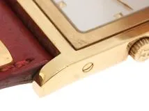 HERMES エルメス 腕時計 メドール ME1.210 GP/革 ホワイト文字盤 クォーツ【472】TS