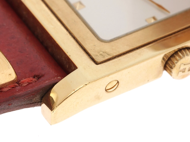 HERMES エルメス 腕時計 メドール ME1.210 GP/革 ホワイト文字盤 クォーツ【472】TS