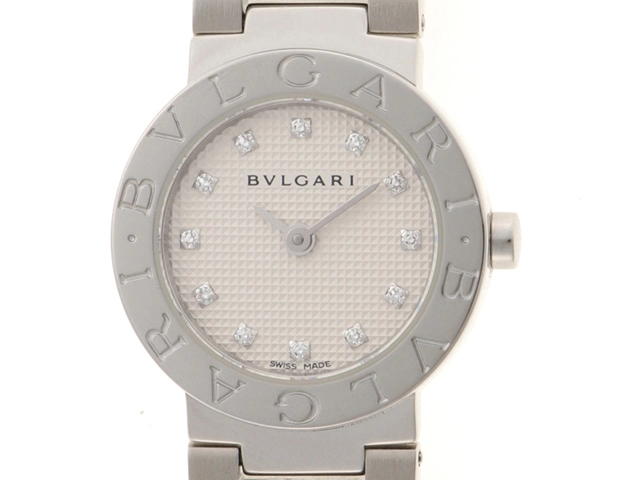 BVLGARI ブルガリ レディース クオーツ ブルガリブルガリ BB23SS ホワイトシルバー12PD文字盤 SS【472】HK  の購入なら「質」の大黒屋（公式）