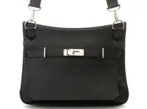 HERMES エルメス　ショルダーバッグ　ジープシエール34　ブラック・SV金具　トリヨンクレマンス　□M刻印・2009年頃製造【472】HA