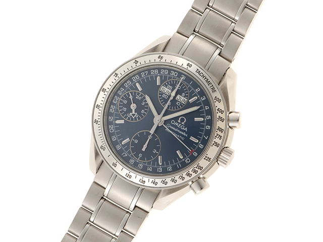 OMEGA オメガ スピードマスター デイデイト トリプルカレンダー 3523.80.00 ブルー文字盤/SS【471】N