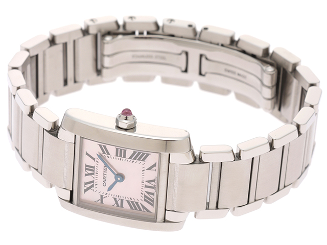 Cartier カルティエ タンクフランセーズSM W51028Q3 クオーツ レディース SS ピンクシェル【434】2148103655579  の購入なら「質」の大黒屋（公式）