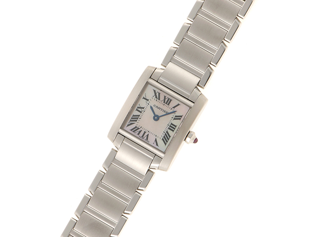Cartier カルティエ タンクフランセーズSM W51028Q3 SS ピンクシェル  