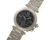 Cartier カルティエ 腕時計 パシャC ビッグデイト W31053M7 ステンレス `ブラック文字盤 35mm 自動巻き 2005年並行品【472】SJ