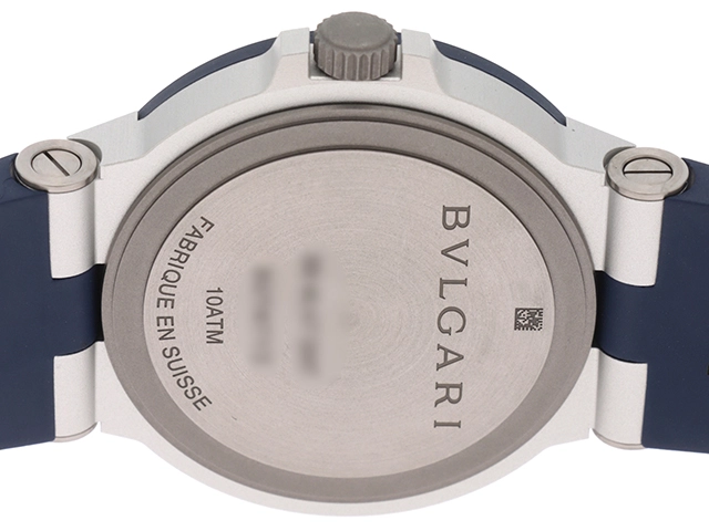 BVLGARI ブルガリ 腕時計 2024年正規品 アルミニウムGMT BB40ATGMT ブルー文字盤 アルミニウム/ラバー/チタニウム 自動巻き【472】SJ